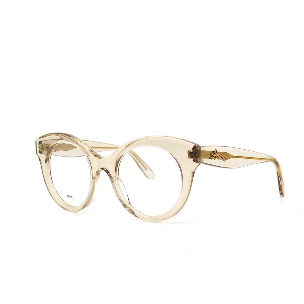 NEW LOEWE LW50074I 057 TRANSPARENT BROWN WOMEN'S EYEGLASSES FRAME - Picture 1 of 13